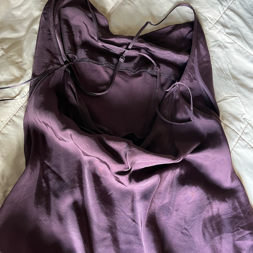 Silk purple slip dress - Picture 3 of 5
